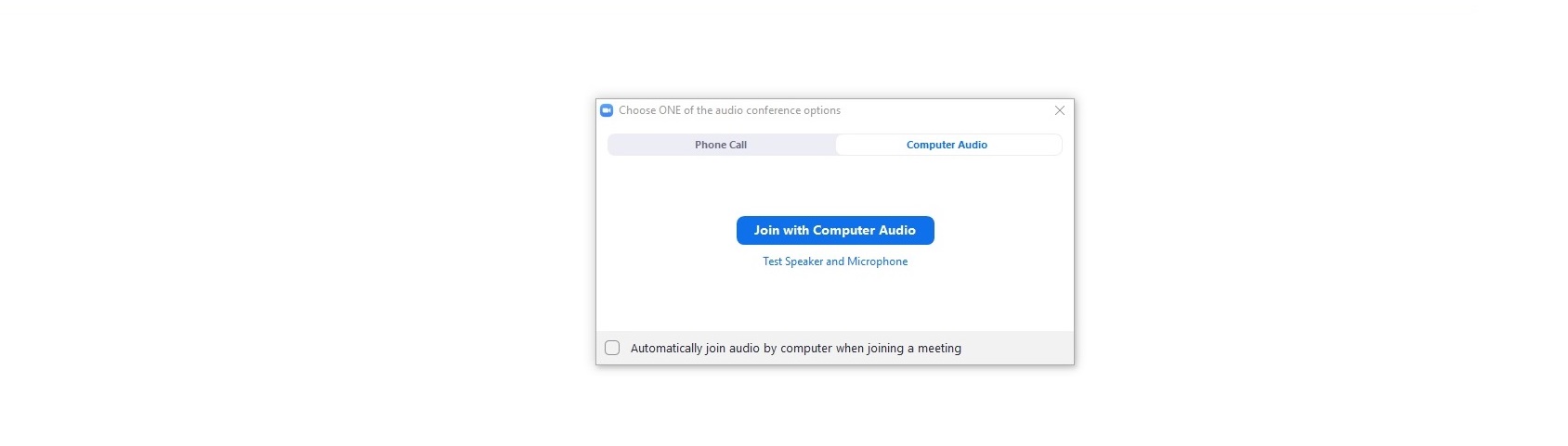 join with computer audio